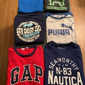 SOLD: Lot of 6 boys long sleeve shirts, size 10-12
